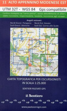 Alto Appennino Modenese Est - Monte Cimone F.11 1:25.000