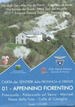 Appennino Fiorentino f.1 1:25.000 - Firenzuola, Palazzuolo sul Senio
