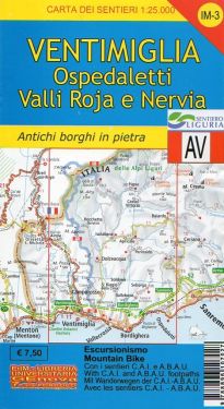 Ventimiglia, Bordighera, Ospedaletti, Valli Roja e Nervia f.IM3 1:25.000