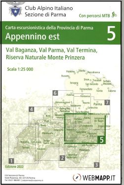 Appennino Parmense est - Val Barganza, Val Parma, Val Termina f.5 1:25.000