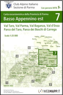 Basso Appennino Parmense est - Val Taro, Val Parma, Val Baganza, Val d'Elsa f.7 1:25.000