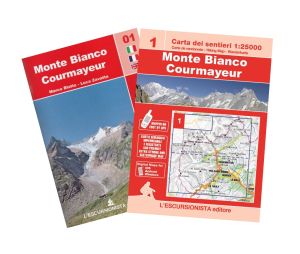 01 - Monte Bianco, Courmayeur Wanderkarte 1:25.000 WASSERFEST 2022
