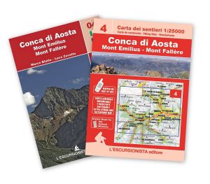 04 - Conca di Aosta, Mont Emilius, Mont Fallère carta dei sentieri 1:25.000 ANTISTRAPPO 2021