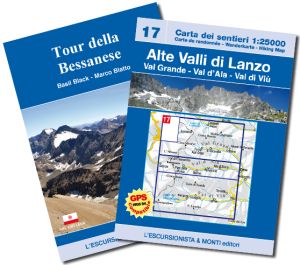 17 - Alte Valli di Lanzo - Tour della Bessanese carta dei sentieri 1:25.000