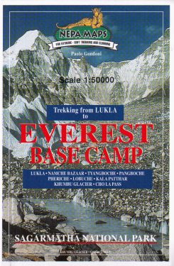 Trekking from Lukla to Everest base Camp 1:50.000