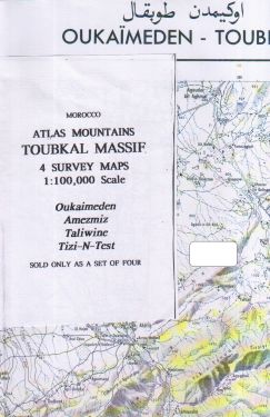 Atlas Mountains, Toubkal Massif 1:100.000