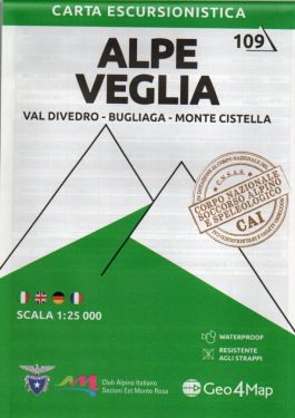 Alpe Veglia, Val Divedro, Bugliaga, Monte Cistella 1:25.000 (109)