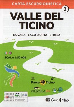 Valle del Ticino - 3 / Novara, Lago d'Orta, Stresa 1:50.000