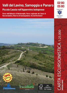 Valli del Lavino, Samoggia e Panaro 1:25.000 + guida ed.2015 IN CARTA