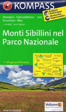 Monti Sibillini nel Parco Nazionale 1:50.000