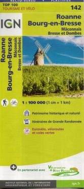 Roanne, Bourg-en-Bresse f.142 1:100.000