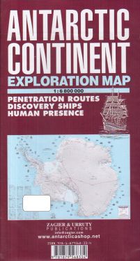 Antartic Continent exploration map 1:6.800.000