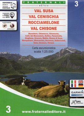 Val Susa, Val Cenischia, Rocciamelone, Val Chisone 1:25.000 f.3