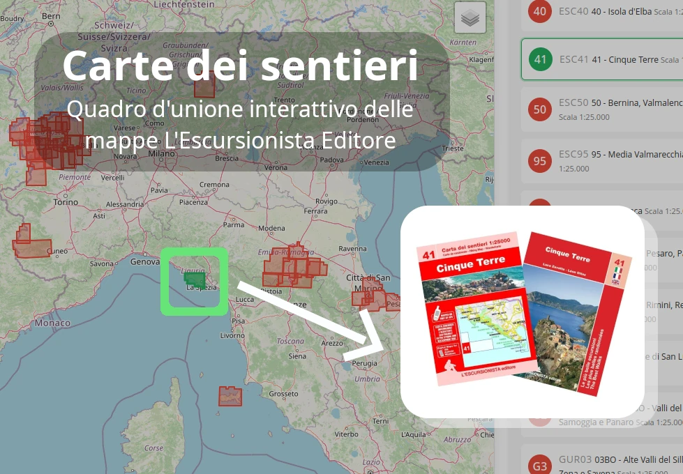  Quadro Unione Carte dei sentieri L'escursionista editore 