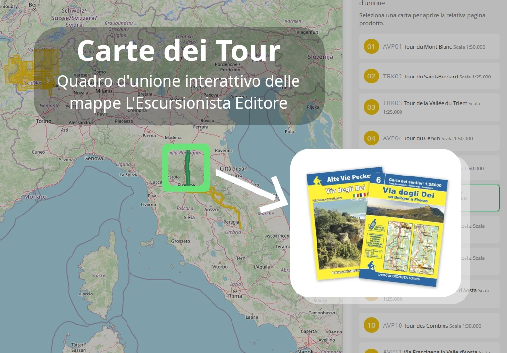  Quadro Unione Carte dei Tour L'escursionista editore 