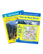 Tour du Mont Blanc TMB guida+carta 1:50.000