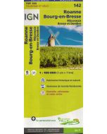 Roanne, Bourg-en-Bresse f.142 1:100.000