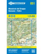 Massiccio del Grappa, Bassano, Feltre 1:25.000