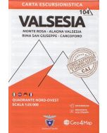 Valsesia - Monte Rosa - Quadrante Nord-Ovest 1:25.000 (104)