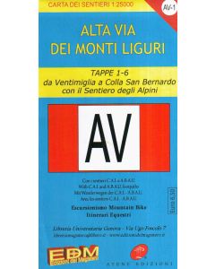 Alta Via dei Monti Liguri tappe 1-6 1:25.000