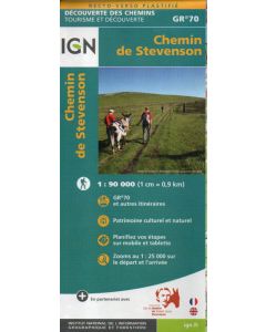 Chemin de Stevenson - The Stevenson Trail GR70 1:100.000