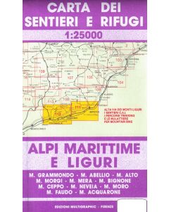 Alpi Marittime e Liguri, Ventimiglia, Sanremo, Imperia 1:25.000