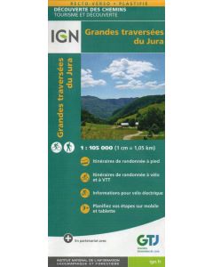 Grandes Traversées du Jura 1:105.000