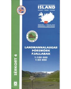 Landmannlaugar, Pórsmörk, Fjallabak f.4 1:100.000 / 1:50.000