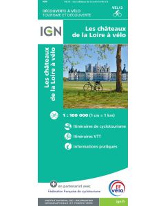 Les châteaux de la Loire à vélo 1:100.000
