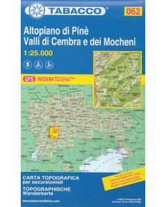 Altopiano di Pine', Valli di Cembra e dei Mocheni 1:25.000
