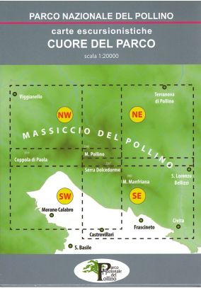 Parco Nazionale del Pollino set 4 carte 1:20.000 - il cuore del Parco