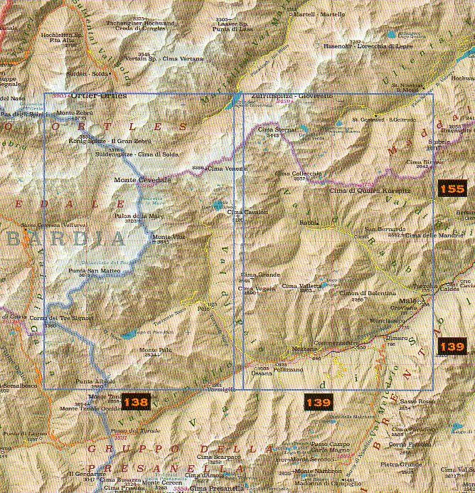 multilingue: 08 Ediz Carte topografiche per escursionisti Ortles Cevedale 1:25.000