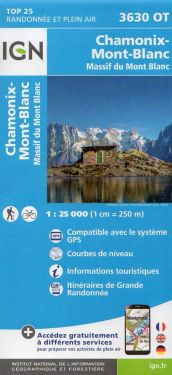 Chamonix - Massif du Mont Blanc 1:25.000