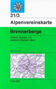 Brennerberge Skiroute 1:50.000