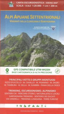 Alpi Apuane Settentrionali 1:20.000 - Lunigiana - Garfagnana