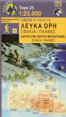 Lefka Ori (White Mountains) Sfakia-Pahnes 1:25.000