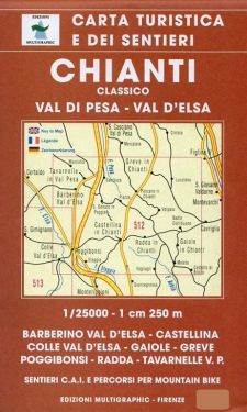 Chianti classico, Val di Pesa, Val d'Elsa 1:25.000