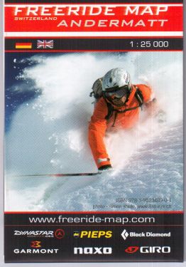 Andermatt freeride map 1:25.000