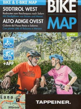 Alto Adige Ovest dal Passo Resia a Salorno bike map 1:60.000