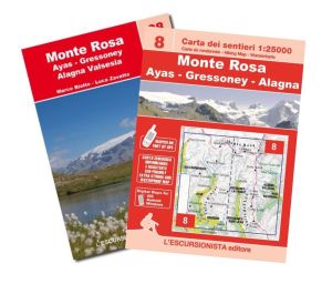 08 - Monte Rosa, Ayas, Gressoney, Alagna carta dei sentieri 1:25.000 ANTISTRAPPO 2022