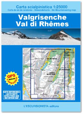 Valgrisenche, Val di Rhêmes carta scialpinistica 1:25.000
