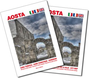 Aosta guida turistica + pianta della città 1:5.000