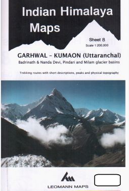 Garhwal-Kumaon (Uttaranchal), Pindari Glacier, Milam Glacier, Badrinath e Nanda Devi sheet 8 - 1:200.000