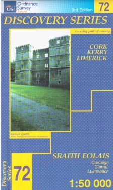 Cork, Kerry e Limerick contee - Mullaghareirk Mountains f.72 1:50.000