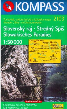 Slovensky raj, Stredny Spis, Slowakisches Paradies 1:50.000 