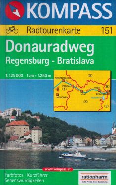 Donauradweg Regensburg - Bratislava 1:125.000