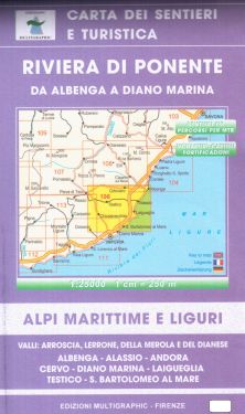Riviera di Ponente da Albenga a Diano Marina 1:25.000