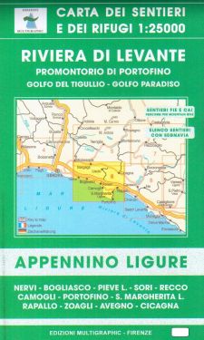 Riviera di Levante Promontorio di Portofino, Golfo del Tigullio, Golfo Paradiso 1:25.000