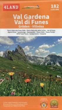 Val Gardena, Val di Funes, Alpe di Siusi f.182 1:25.000 