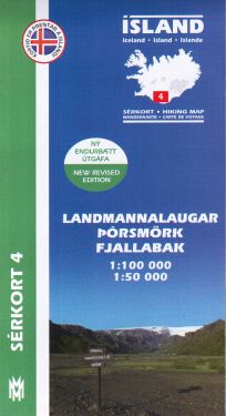 Landmannlaugar, Pórsmörk, Fjallabak f.4 1:100.000